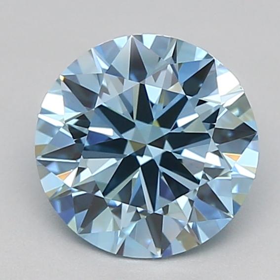 1.02 Ct. Fancy Vivid  Blue Round Lab Grown Diamond