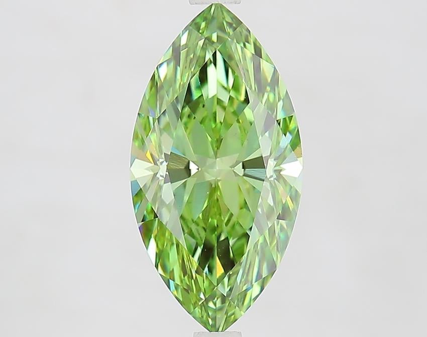 3.01 Ct. Fancy Vivid Green Marquise Lab Grown Diamond