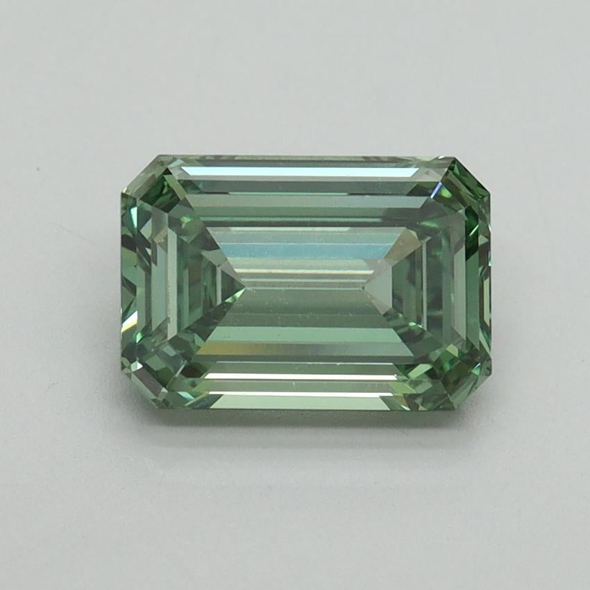 1.65 Ct. Fancy Vivid Pacific Green Emerald Lab Grown Diamond