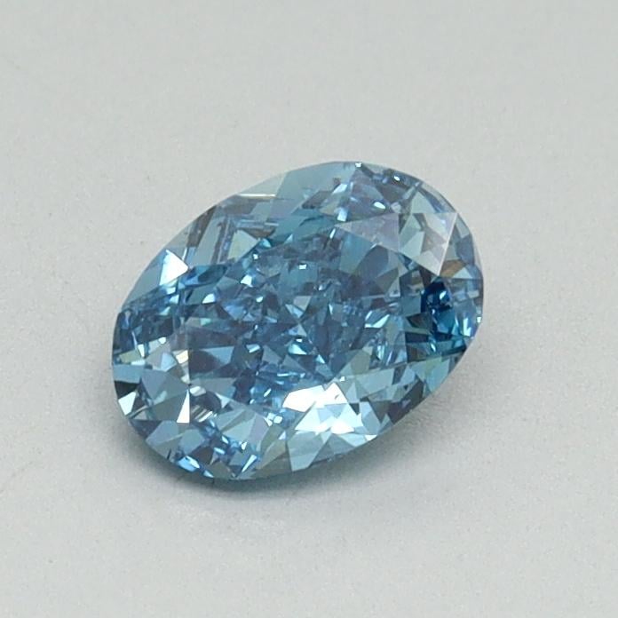 0.49 Ct. Fancy Vivid Blue Oval Lab Grown Diamond