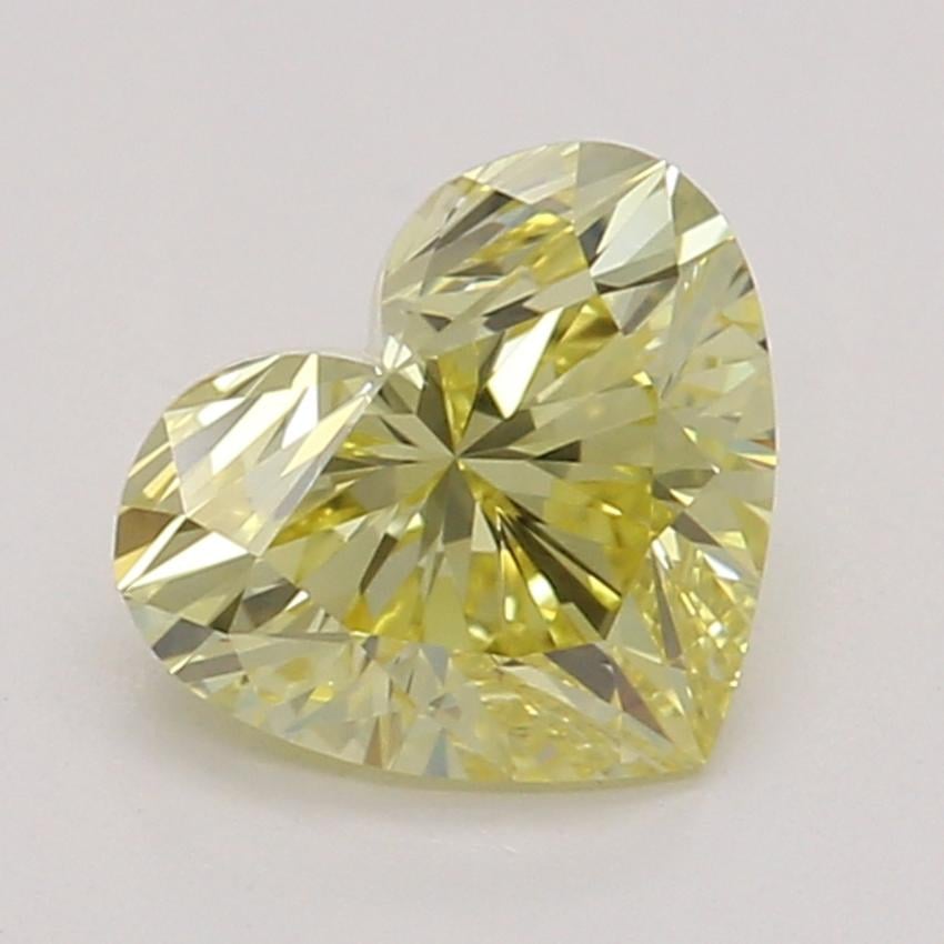 0.53 Ct. Fancy Intense Yellow Heart Diamond