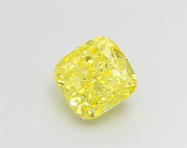 1.54 Ct. Fancy Vivid Yellow Cushion Lab Grown Diamond