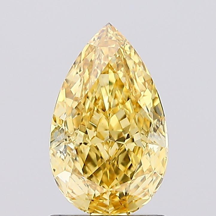 1.27 Ct. Fancy Vivid  Yellow Pear Lab Grown Diamond