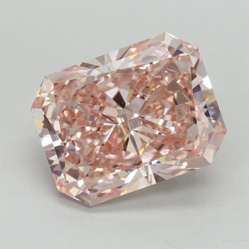 7.96 Ct. Fancy Vivid Pink Radiant Lab Grown Diamond