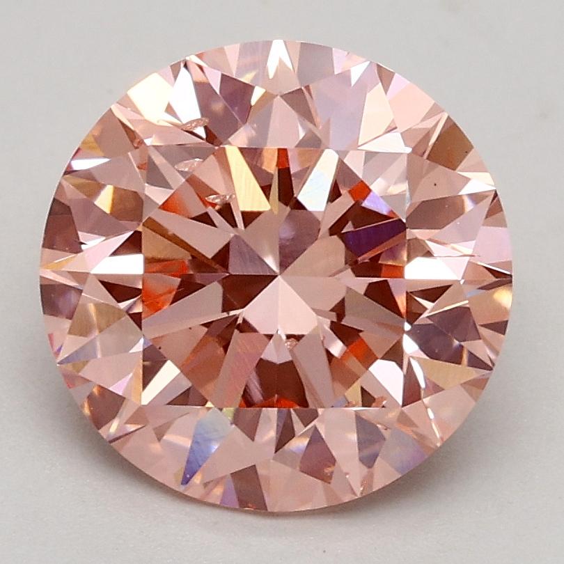 2.14 Ct. Fancy Intense Pink Round Lab Grown Diamond