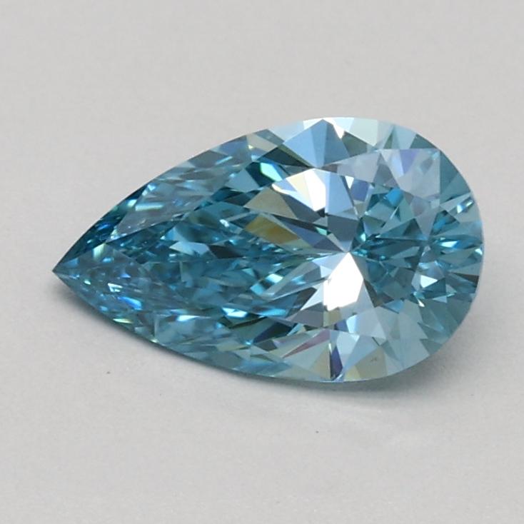 0.53 Ct. Fancy Vivid Blue Pear Lab Grown Diamond