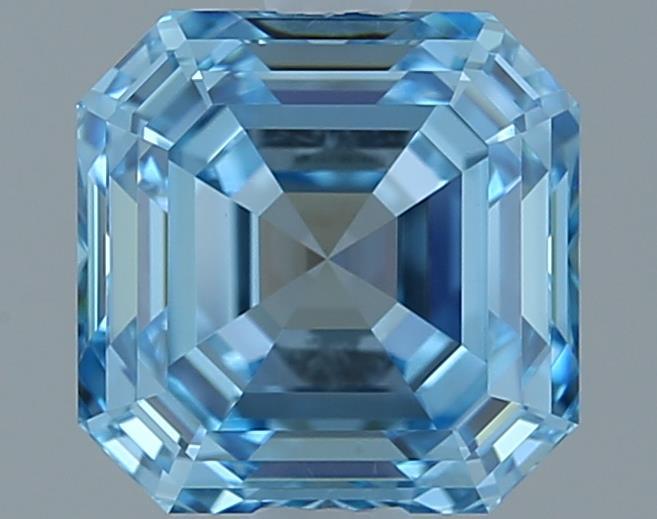 1.01 Ct. Fancy Vivid Blue Asscher Lab Grown Diamond