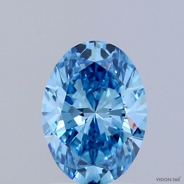 1.00 Ct. Fancy Vivid Blue Oval Lab Grown Diamond