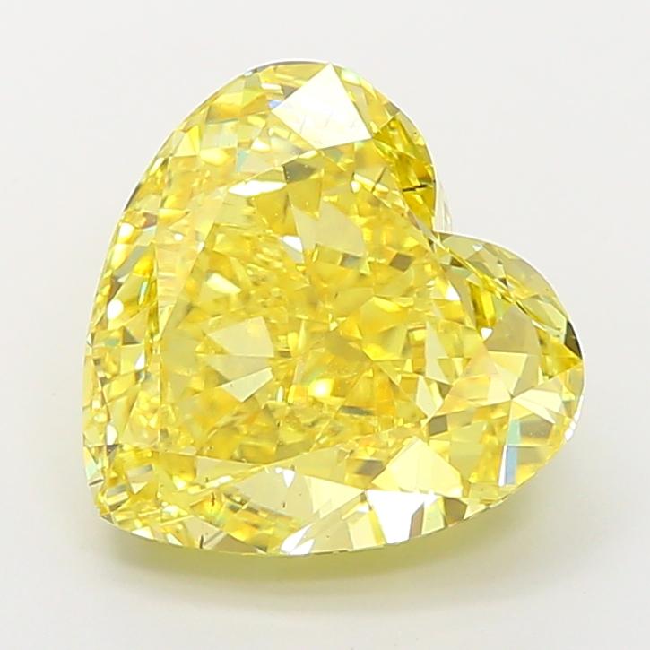 7.06 Ct. Fancy Yellow Heart Lab Grown Diamond