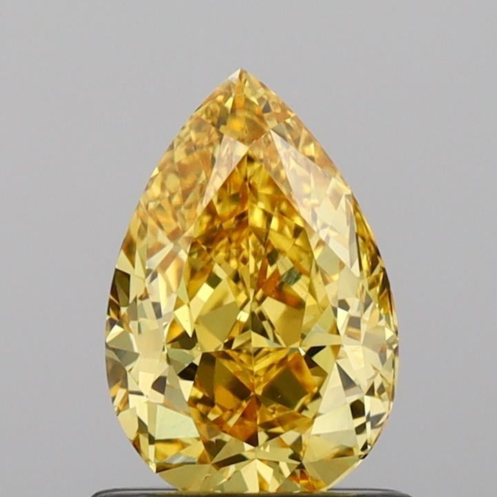 1.16 Ct. Fancy Vivid Yellow Pear Lab Grown Diamond