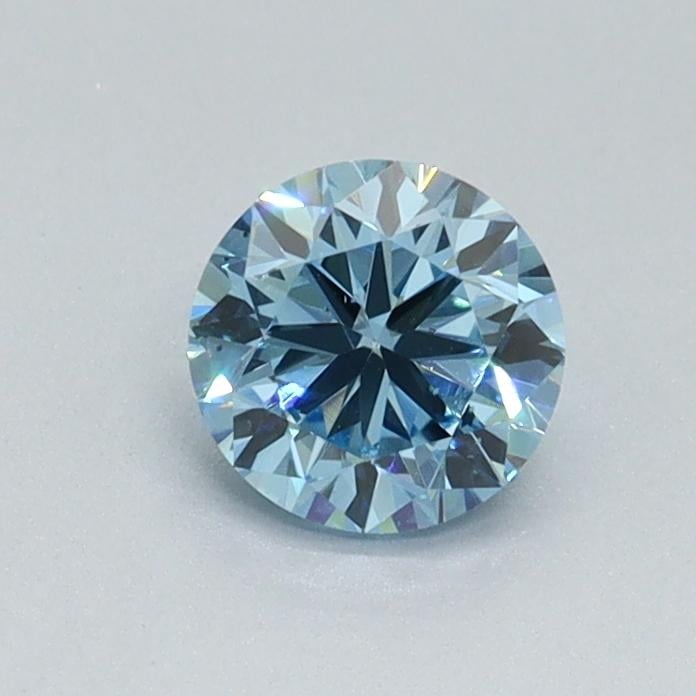 0.50 Ct. Fancy Vivid Malibu Blue Round Lab Grown Diamond