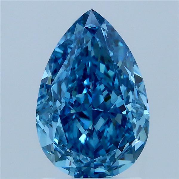 2.22 Ct. Fancy Vivid Blue Pear Lab Grown Diamond