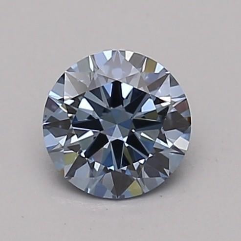 0.39 Ct. Fancy Vivid Blue Round Lab Grown Diamond