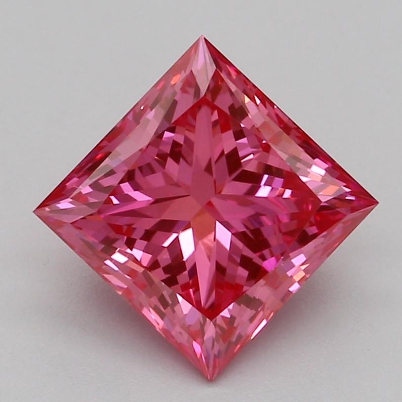 1.09 Ct. Fancy Vivid Pink Princess Lab Grown Diamond