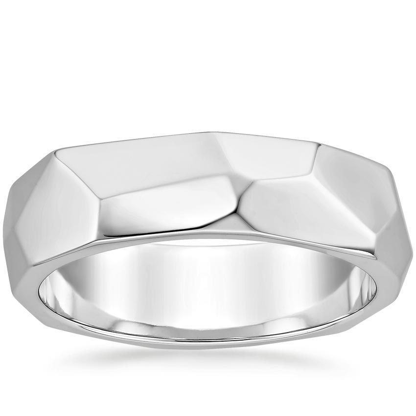 Geo Wedding Ring in Platinum