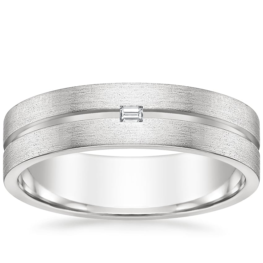 Stainless Steel Brushed and Polished Ridged 5.00mm Band Size 6 Length Width 5 