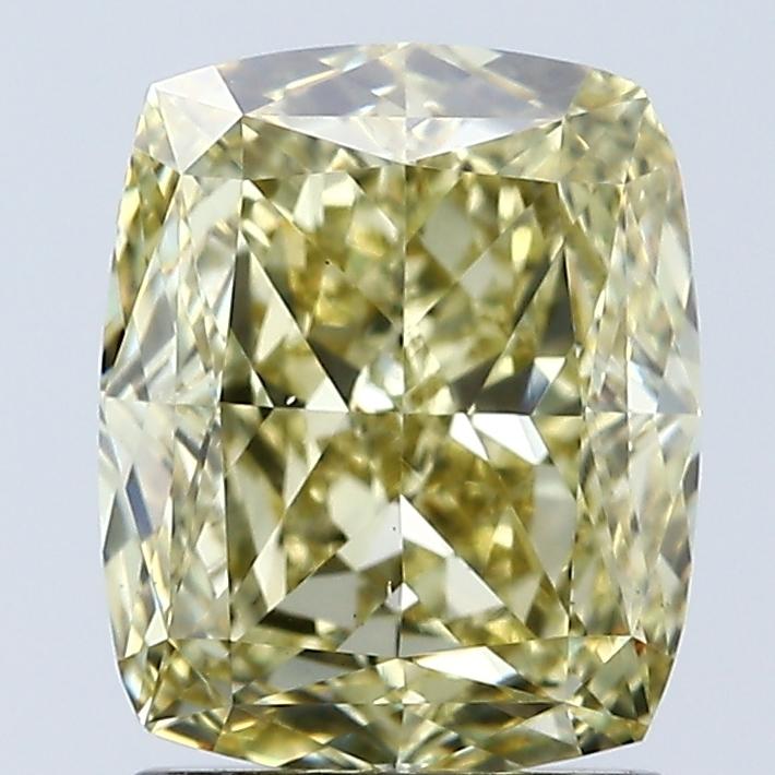 2.01 Ct. Fancy Intense Yellow Cushion Lab Grown Diamond
