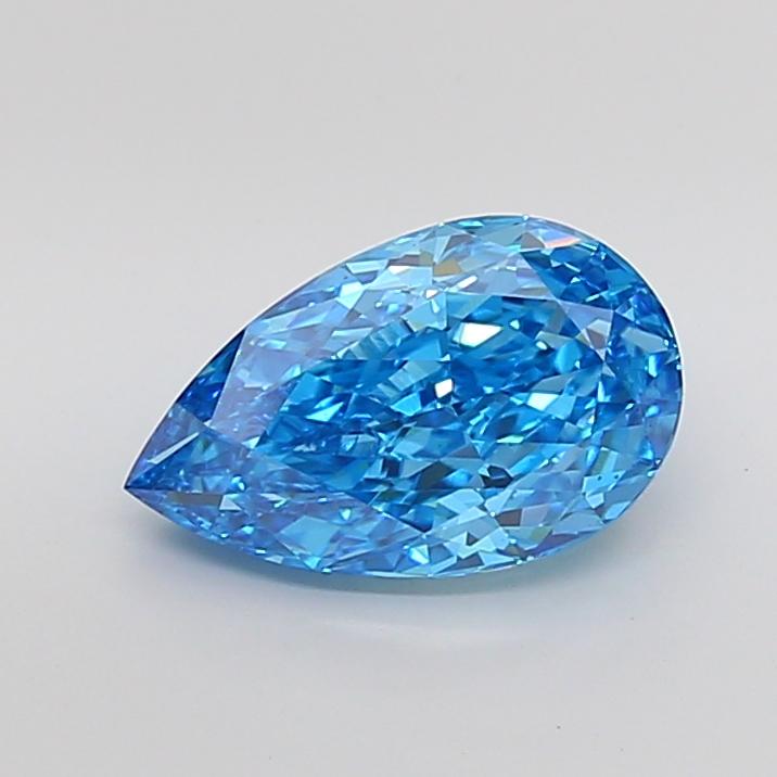 4.01 Ct. Fancy Vivid Blue Pear Lab Grown Diamond