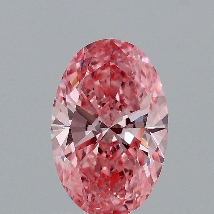 0.86 Ct. Fancy Vivid Pink Oval Lab Grown Diamond