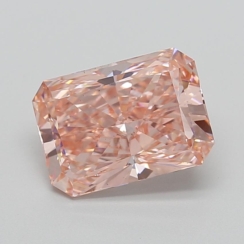4.03 Ct. Fancy Vivid  Pink Radiant Lab Grown Diamond