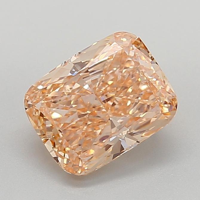 2.42 Ct. Fancy Intense Pinkish Orange Cushion Lab Grown Diamond