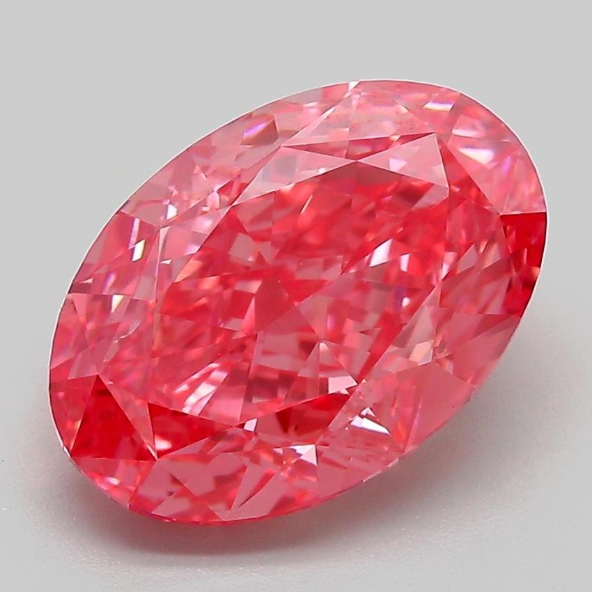 4.36 Ct. Fancy Vivid Pink Oval Lab Grown Diamond