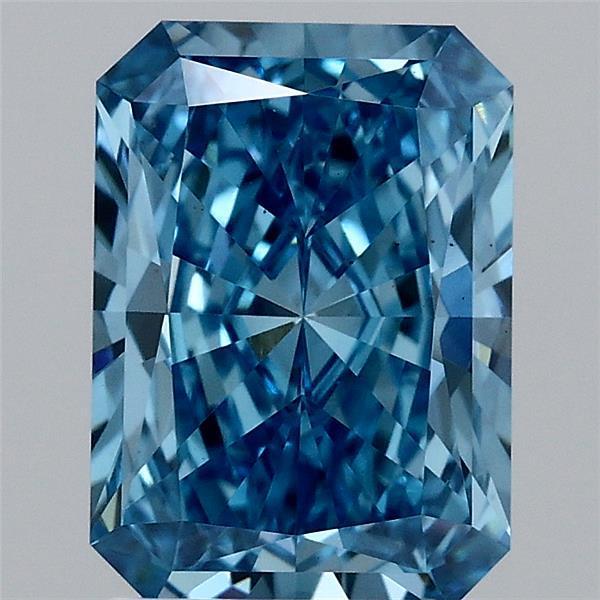 2.04 Ct. Fancy Vivid Blue Radiant Lab Grown Diamond