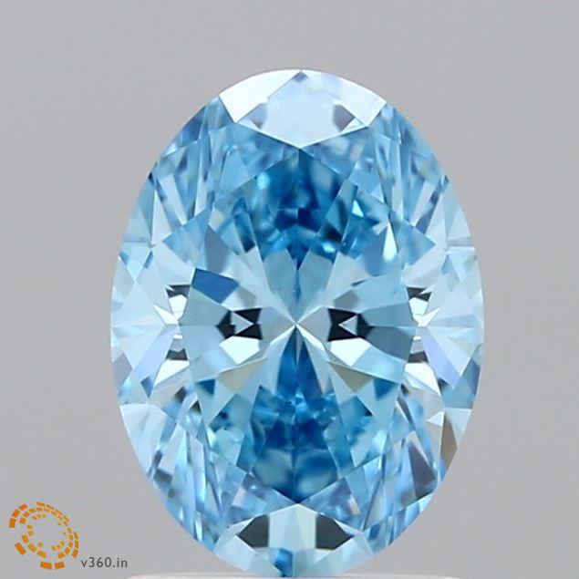 1.50 Ct. Fancy Vivid Blue Oval Lab Grown Diamond
