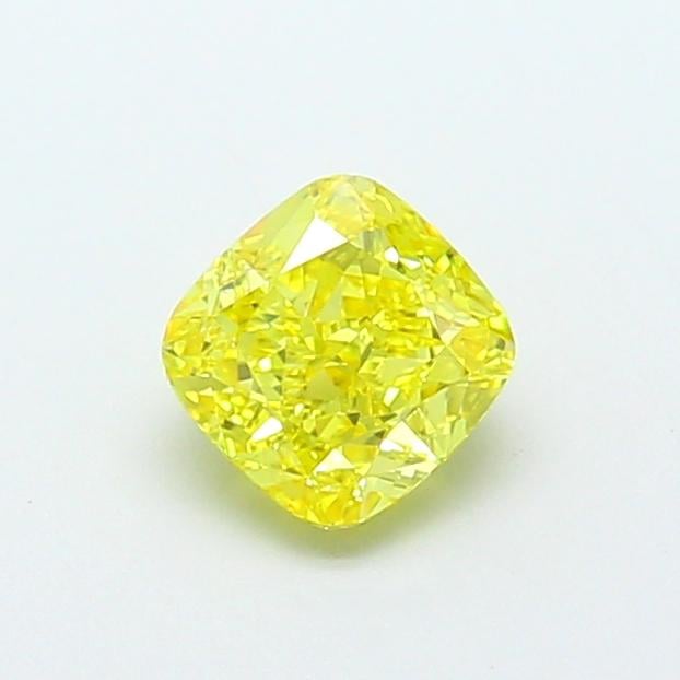 1.04 Ct. Fancy Vivid  Yellow Cushion Lab Grown Diamond