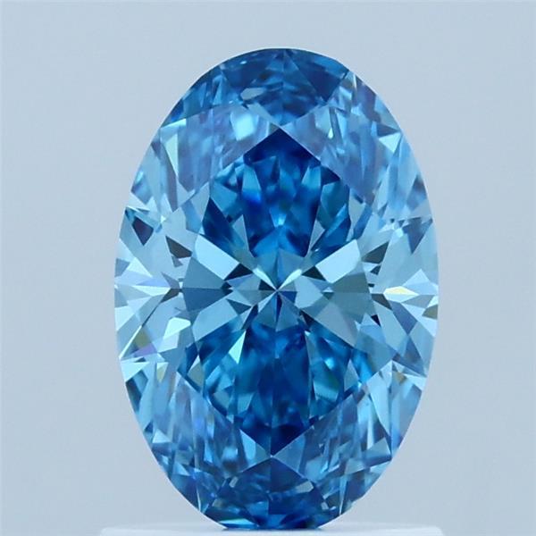 1.05 Ct. Fancy Vivid Blue Oval Lab Grown Diamond
