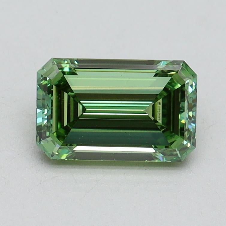 1.00 Ct. Fancy Vivid Pacific Green Emerald Lab Grown Diamond