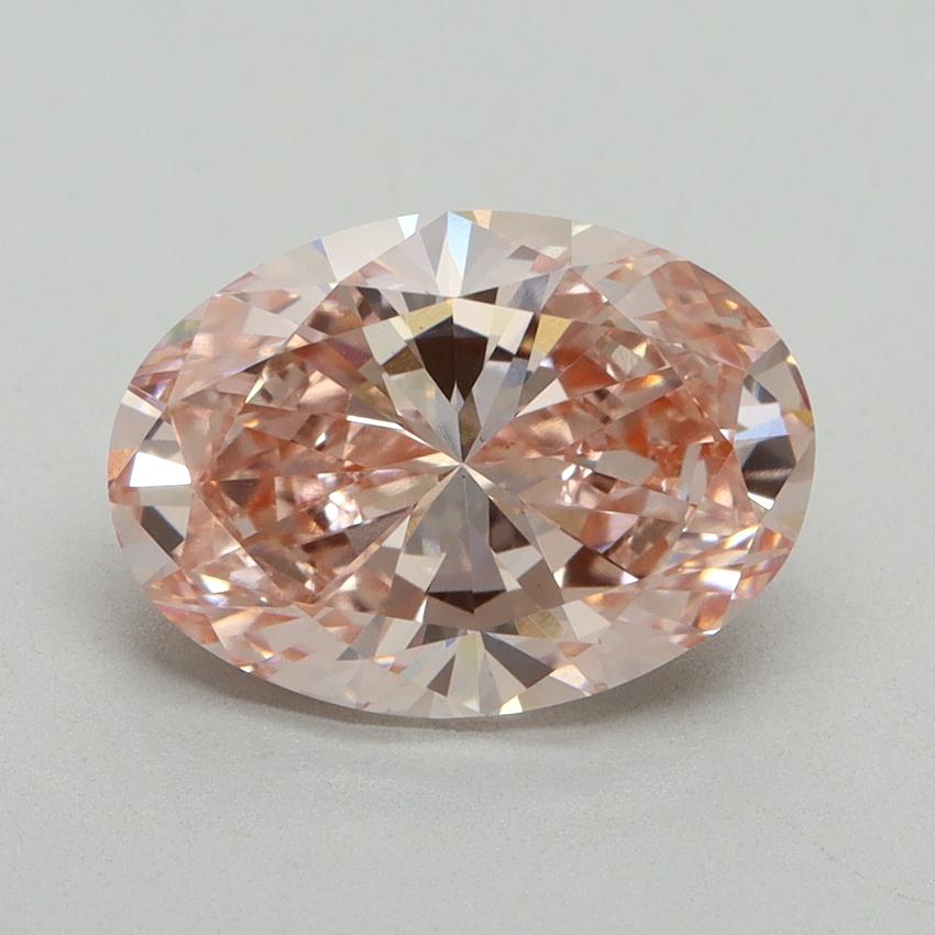 3.05 Ct. Fancy Intense Pink Oval Lab Grown Diamond