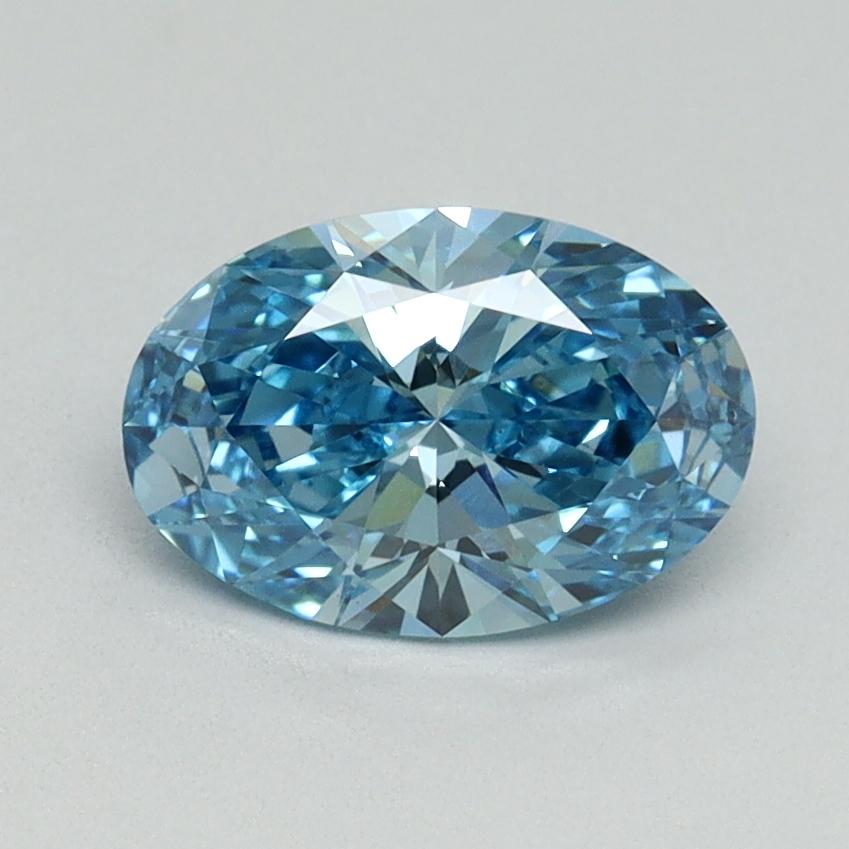1.07 Ct. Fancy Vivid Blue Oval Lab Grown Diamond