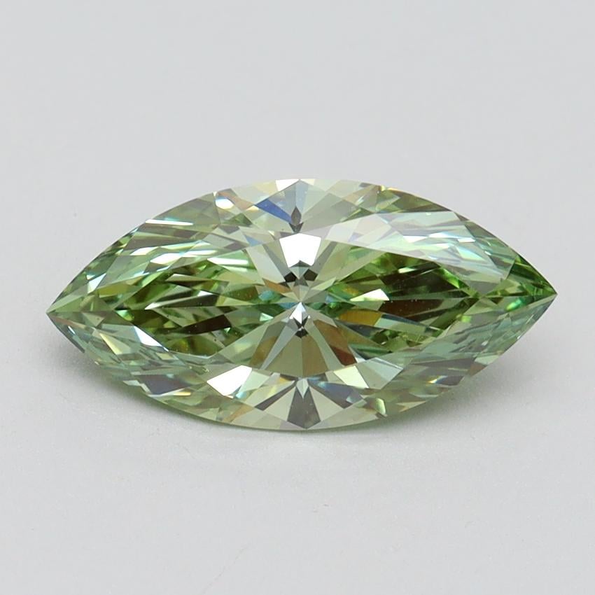 1.53 Ct. Fancy Vivid Green Marquise Lab Grown Diamond
