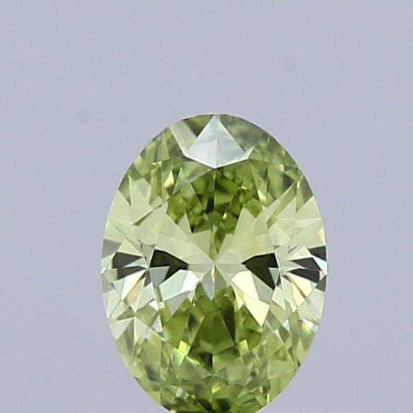 0.33 Ct. Fancy Vivid  Green Oval Lab Grown Diamond