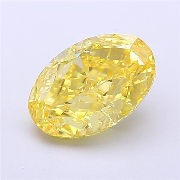 2.03 Ct. Fancy Vivid  Yellow Oval Lab Grown Diamond