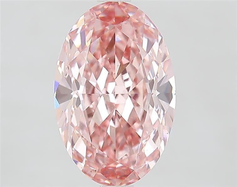 3.67 Ct. Fancy Vivid  Pink Oval Lab Grown Diamond