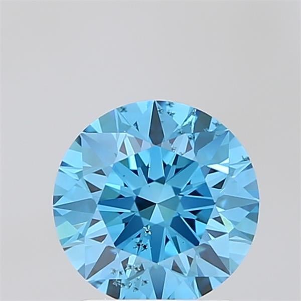 1.51 Ct. Fancy Vivid Blue Round Lab Grown Diamond