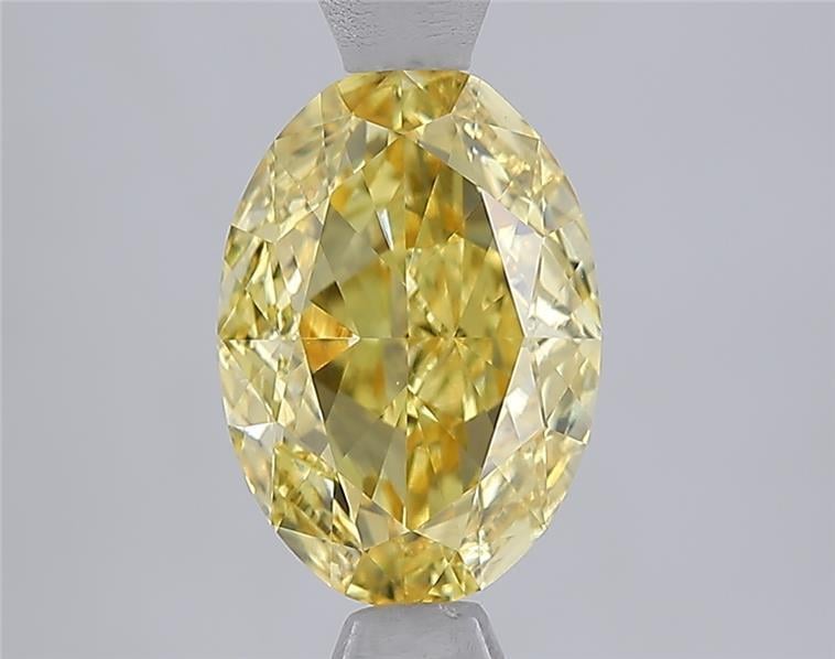 1.97 Ct. Fancy Intense  Yellow Oval Lab Grown Diamond