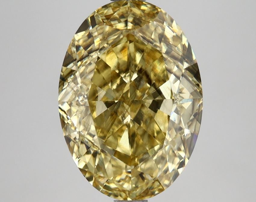 5.43 Ct. Fancy Vivid Yellow Oval Lab Grown Diamond