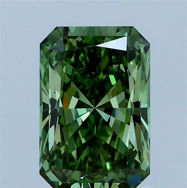 1.50 Ct. Fancy Vivid Green Radiant Lab Grown Diamond