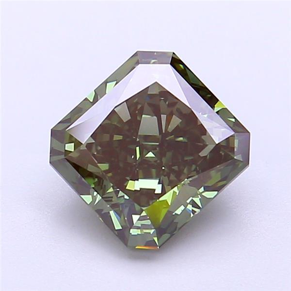 2.01 Ct. Fancy Deep Green Radiant Lab Grown Diamond
