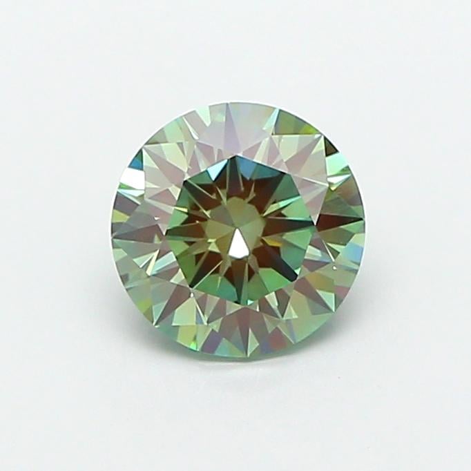 2.02 Ct. Fancy Vivid  Green Round Lab Grown Diamond