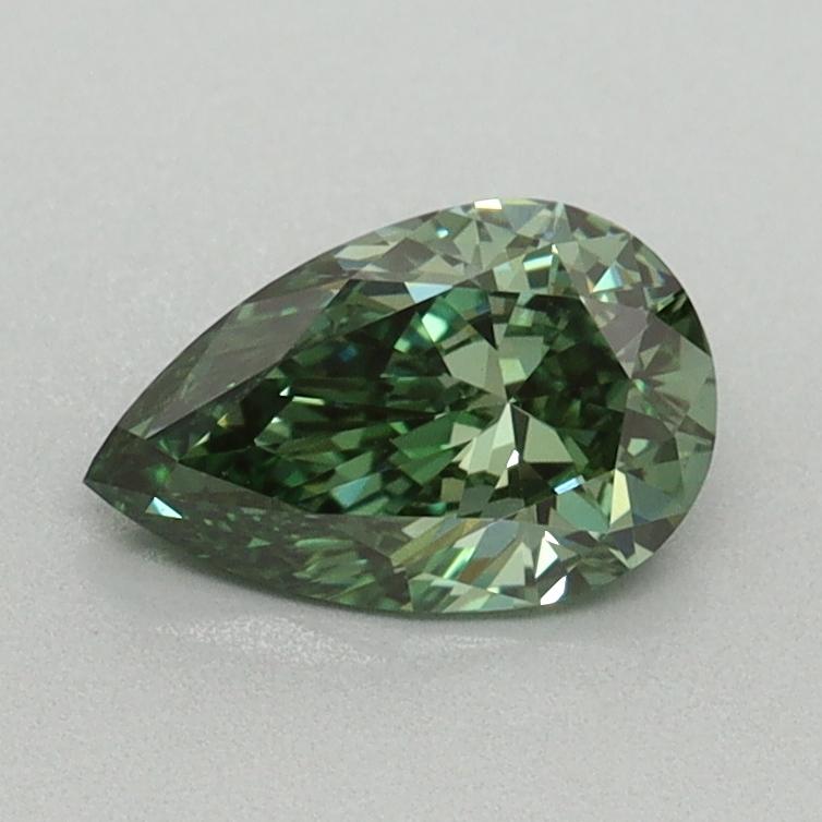 0.71 Ct. Fancy Vivid Green Pear Lab Grown Diamond