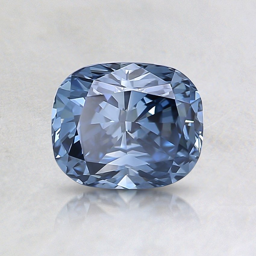 0.81 Ct. Fancy Vivid Blue Cushion Lab Grown Diamond