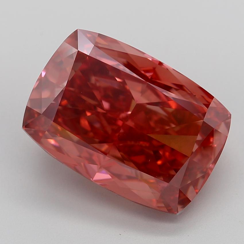 13.03 Ct. Fancy Vivid Pink Cushion Lab Grown Diamond