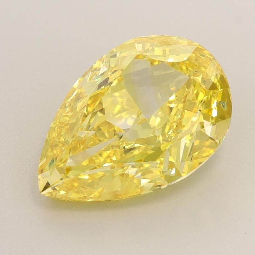 3.00 Ct. Fancy Vivid Yellow Pear Lab Grown Diamond