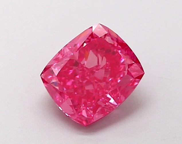 1.01 Ct. Fancy Vivid Pink Cushion Lab Grown Diamond