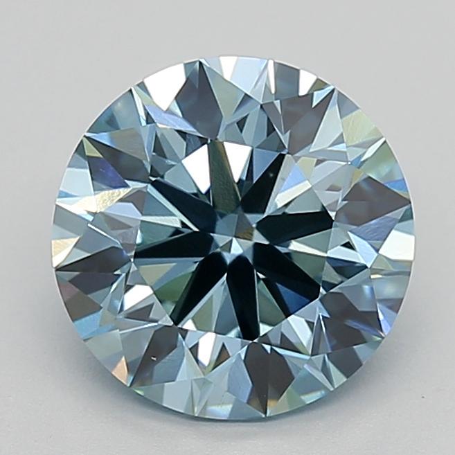 2.44 Ct. Fancy Vivid  Blue Round Lab Grown Diamond