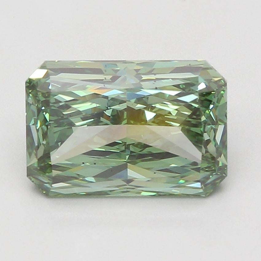 5.10 Ct. Fancy Vivid Green Radiant Lab Grown Diamond